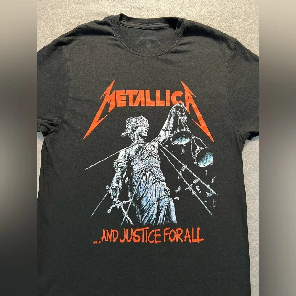 Metallica And Justice For All Graphic T-Shirt Small Black Rock Band